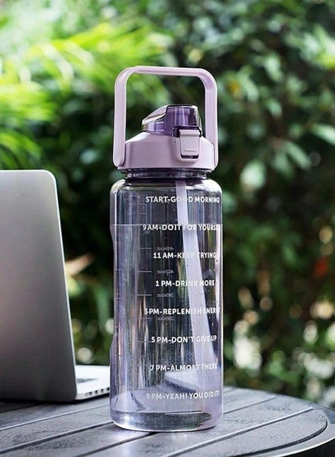 Zephorus Water Bottle, 2000ml Motivational Large Water Bottle BPA Free, Leak Proof, Drinks for Gym,Running,Camping,Outdoor Sports (Multicolor, pack of 1) - Image 1